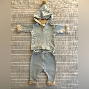 H&M Newborn fleeced set. Size : 56cm